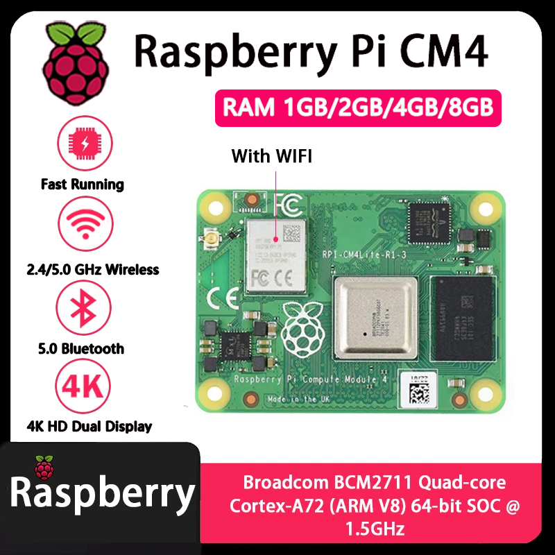 Raspberry Pi CM4 1GB/2GB/4GB/8 - Raspberry Pi Cm4 8Gb Ram 32Gb Emmc Wifi review and price