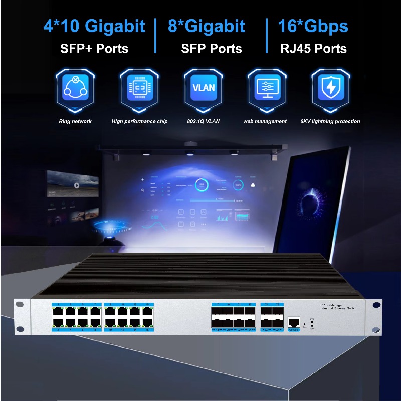 16-RJ45 Port Industrial Manage - Sfp+ 10G Managed Switch 8 Port review and price