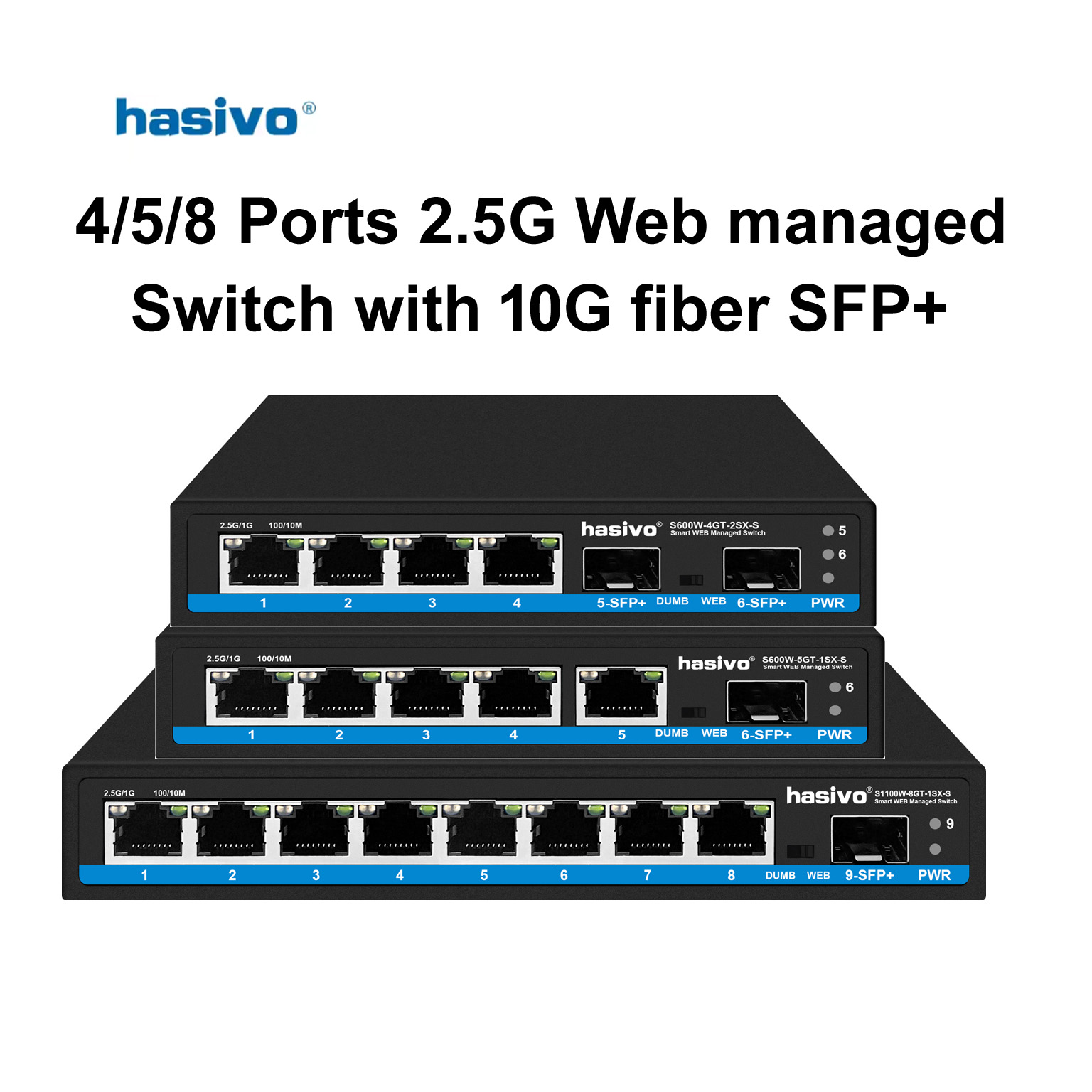 Hasivo 2.5G Network Switch 4/5 - Sfp+ 10G Managed Switch 8 Port review and price