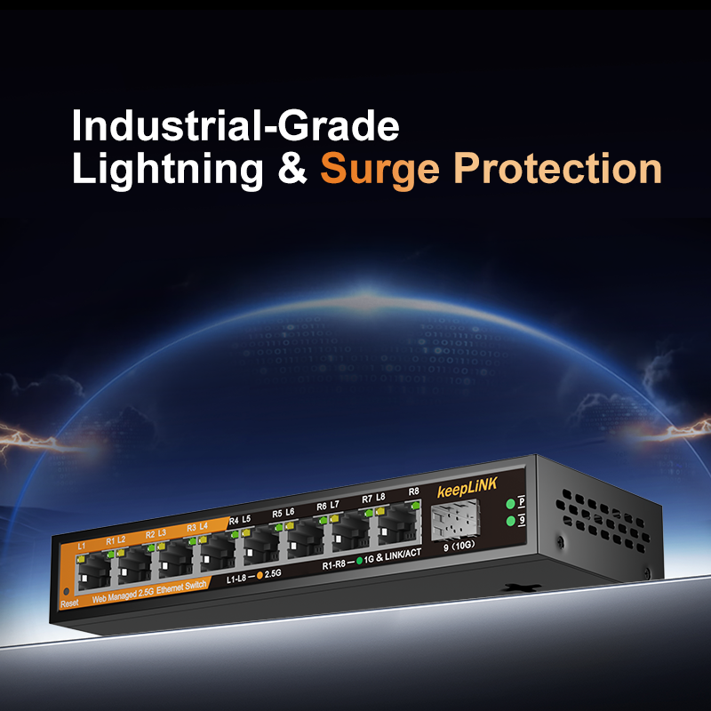 KeepLiNK KP-9000-9XHML-X 2.5Gb - Sfp+ 10G Managed Switch 8 Port review and price
