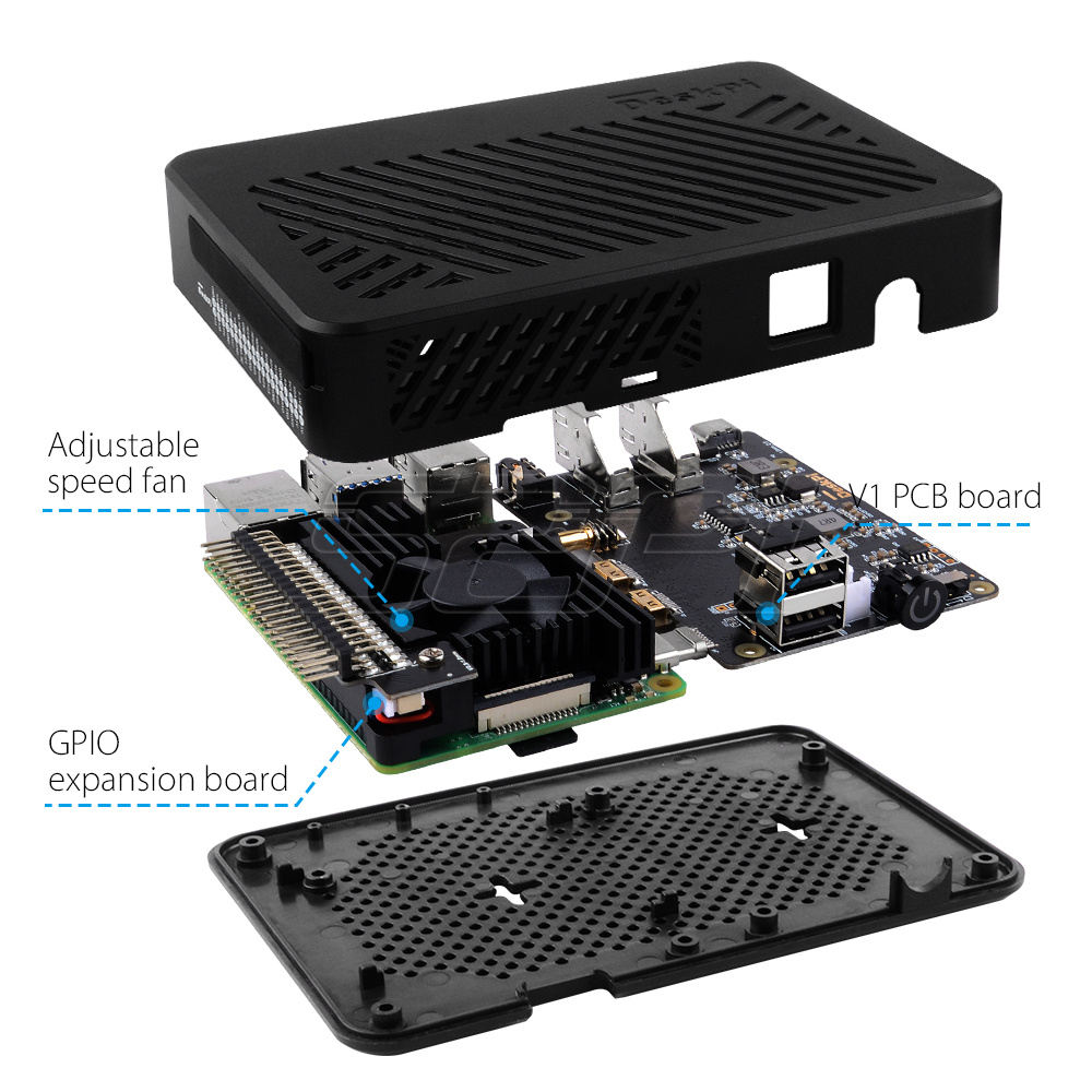 52Pi Raspberry Pi 4 Model B De - Deskpi Super6C review and price