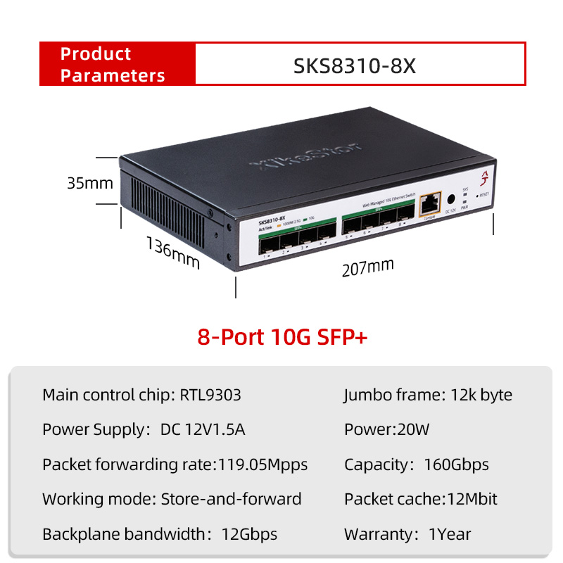 XikeStor Three-Layer Managemen - Sfp+ 10G Managed Switch 8 Port review and price